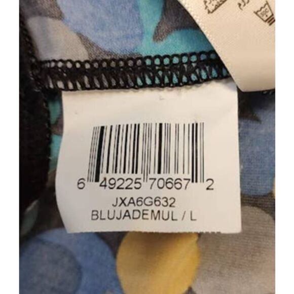 BCBGMaxazria Blue Yellow Polka Dot Dress Large - Picture 4 of 7